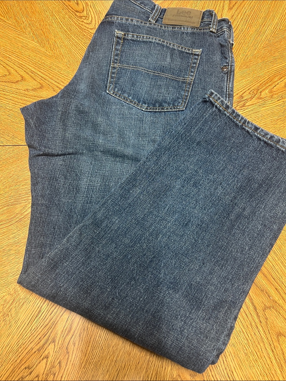 Lee Men’s Blue Straight-Leg Jeans